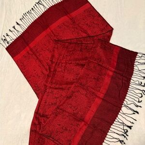 NWOT Pashmina Vibrant Red Scarf